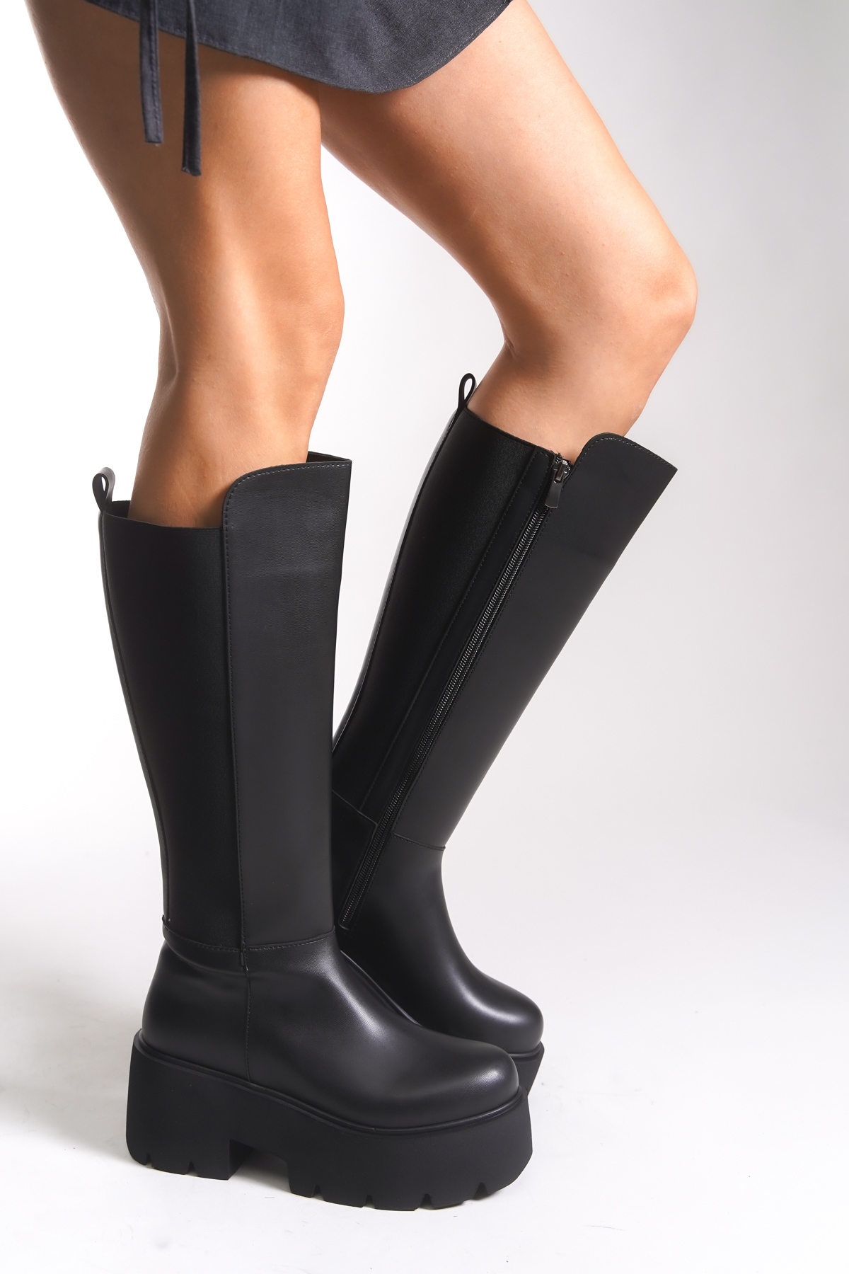 Riccon  Yavessiel Kadın Çizme 0012169 Siyah Cilt - Görsel 3