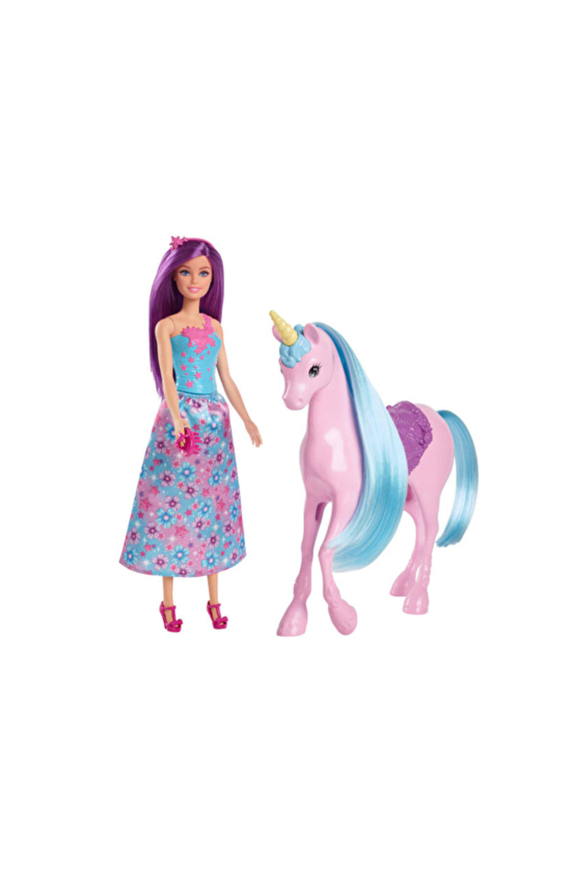 PARİLES 3 ADET Barbie ve Tek Boynuzlu Atı HYT62