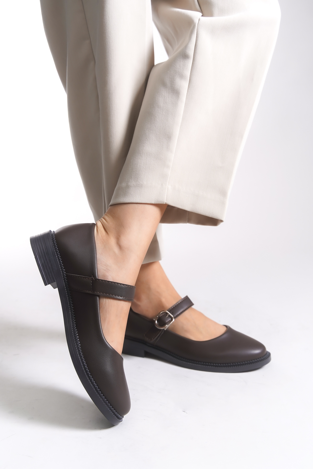 Riccon  Saelheira Kadın Babet 0012250 Kahverengi Cilt - Görsel 3