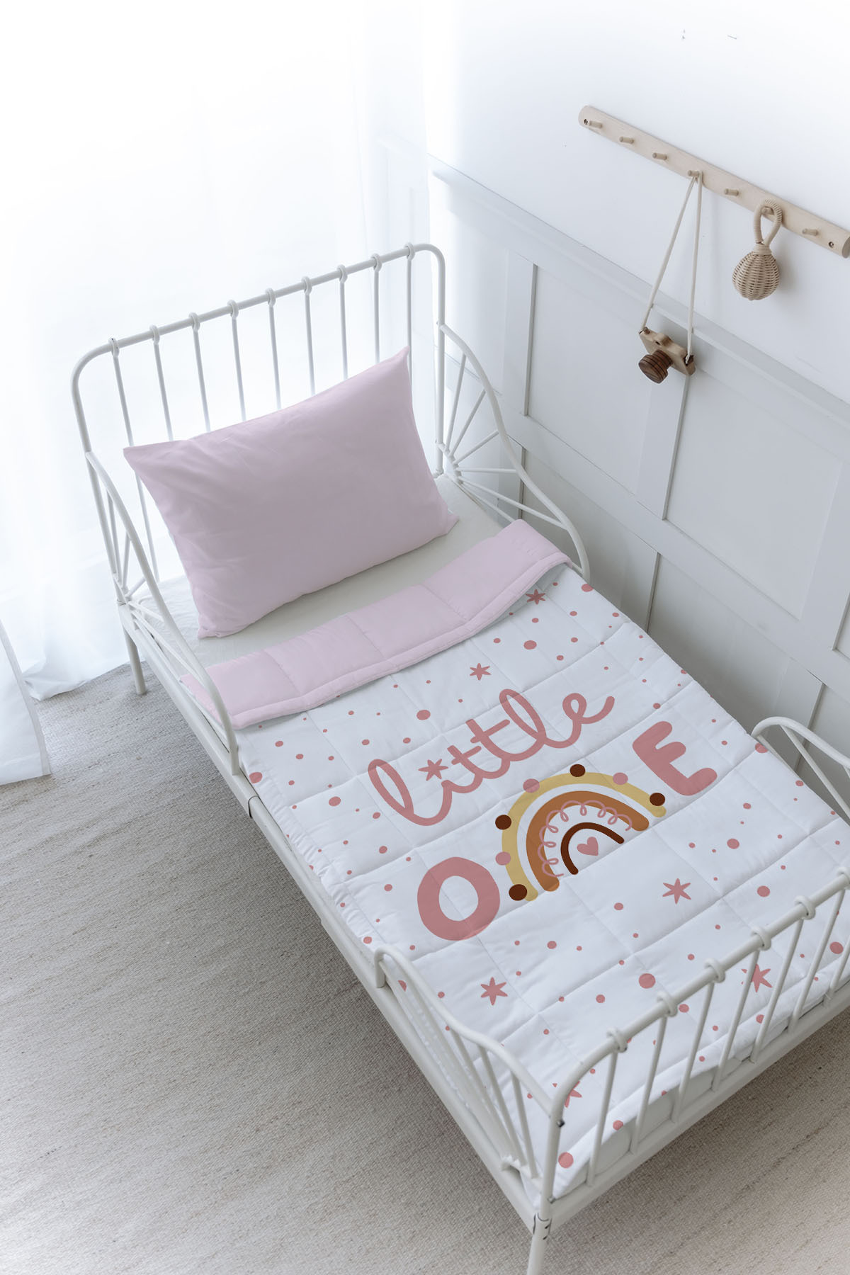 Tuğba Kuğu Organik Baskılı Montessori (100x200 Cm) Yorgan Seti - Iconic Serisi - Little One