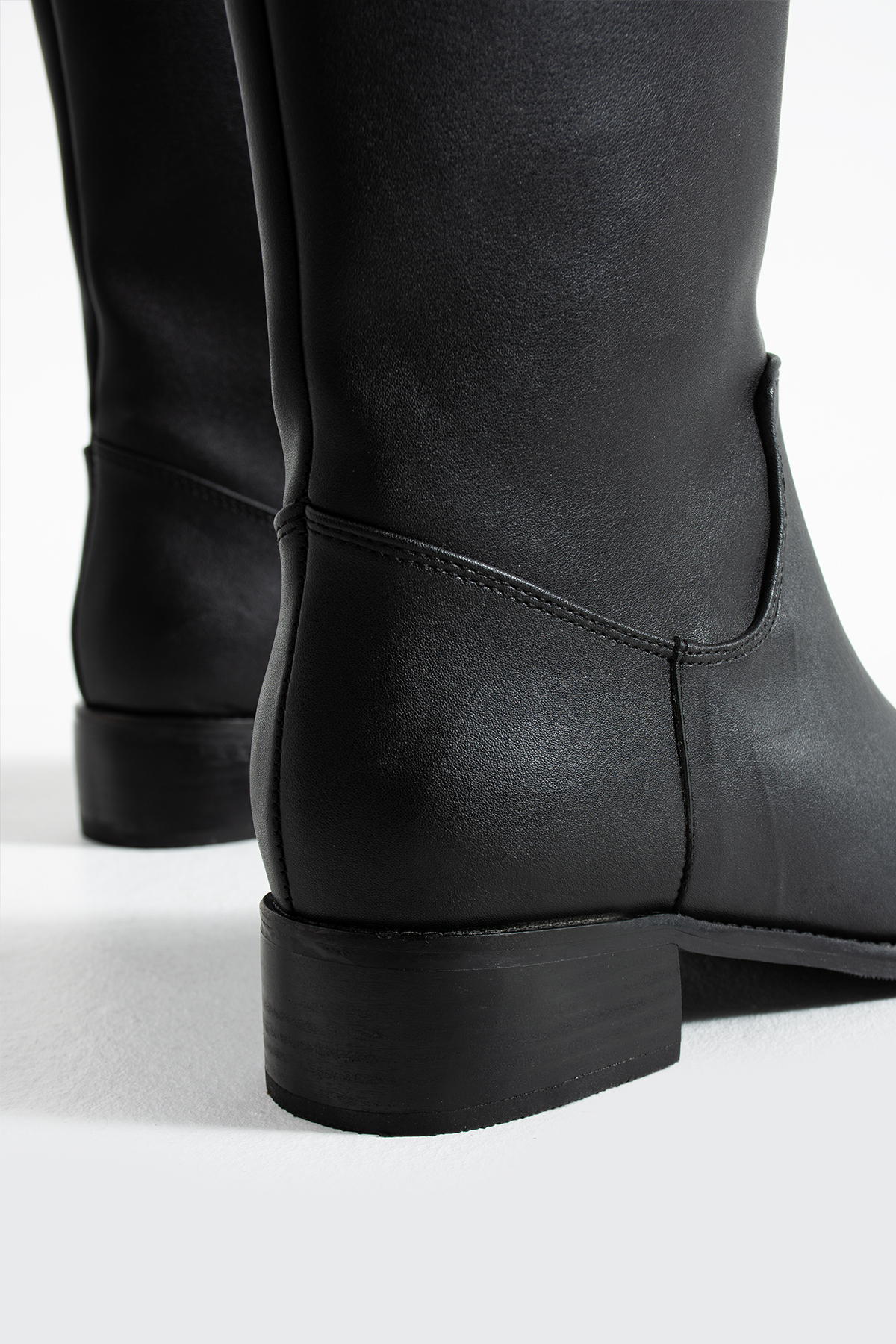 DUXAL SHOES Eldon Siyah Mat Sivri Burun Kadın Kısa Topuklu Çizme görsel 6