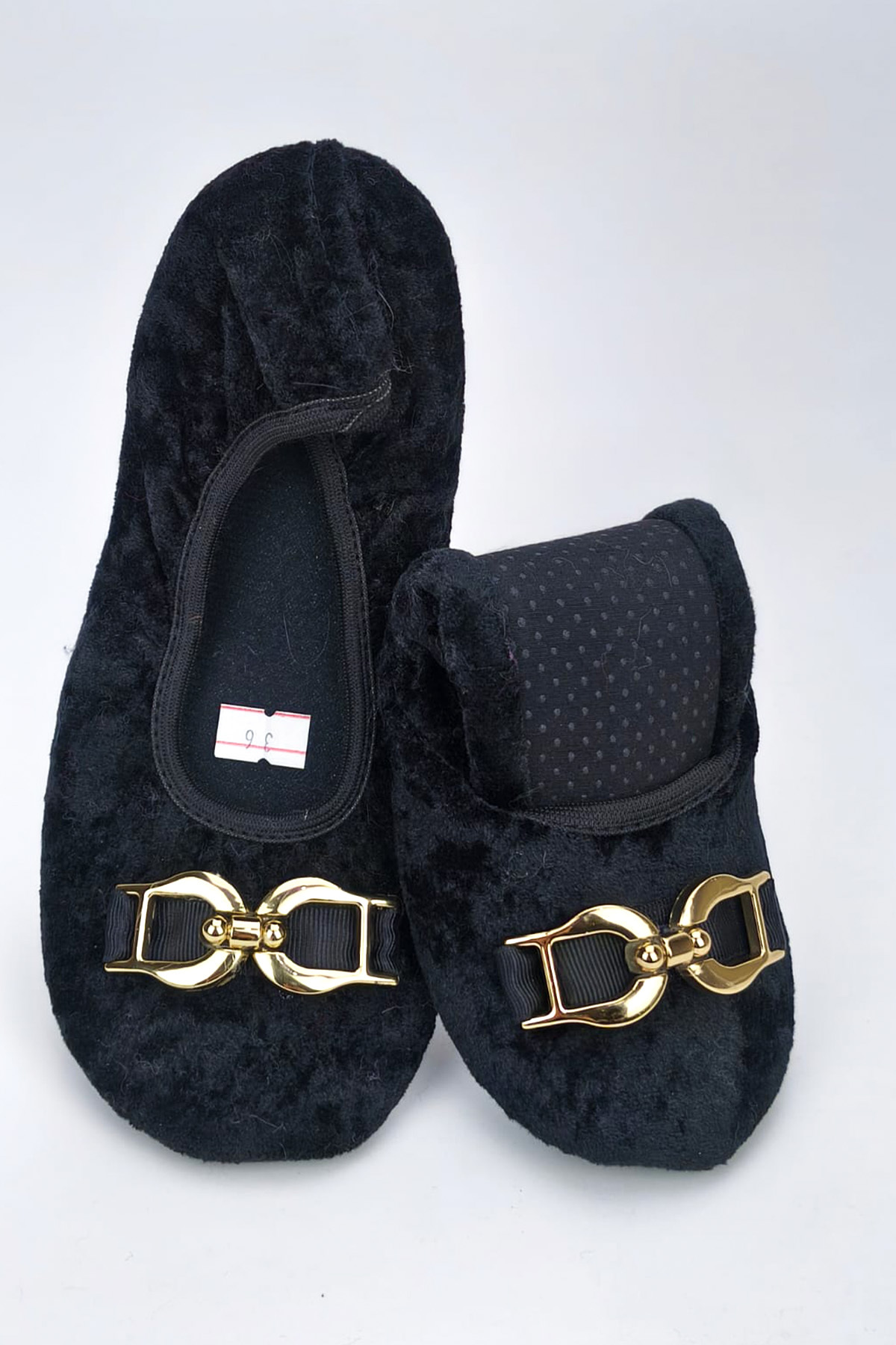 CEYDA SHOES Süslü Kadife Ev,hac,Umre Babeti,Çeyiz,Hediye, Günlük ,Tüylü Babet, Panduf, Patik, Gösteri Pisi Pisi görsel 4