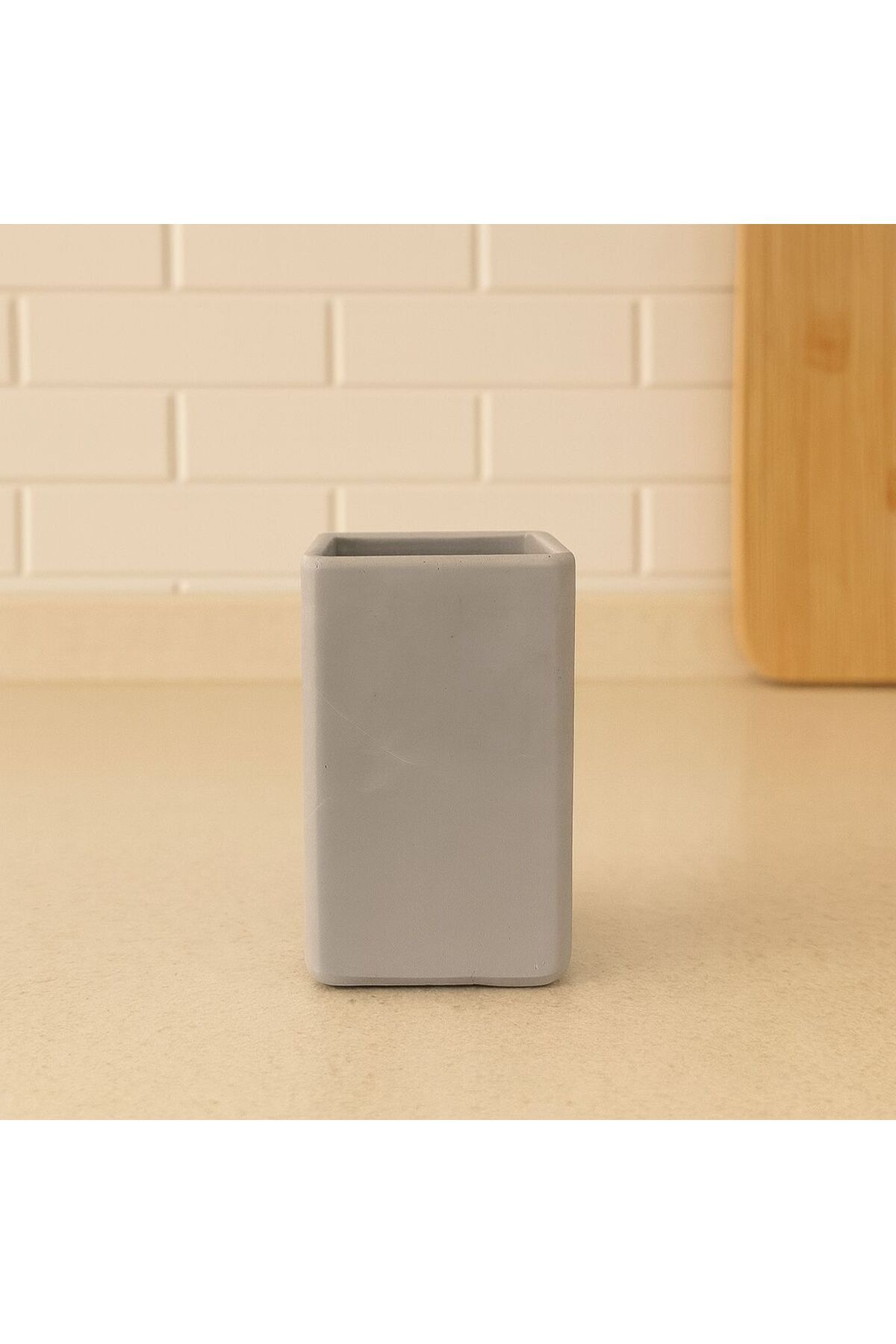 MERMERSTORE Modern Mermer Desenli Diş Fırçalık / Kalemlik Suya Dayanıklı ve Şık Görünüm