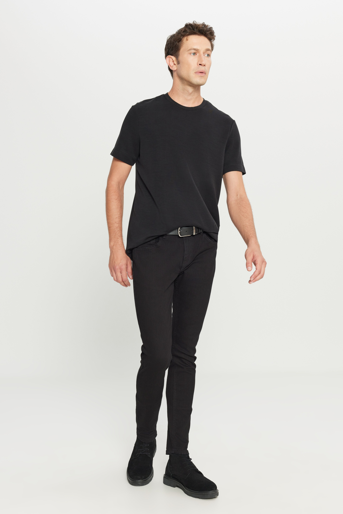 AC&Co / Altınyıldız Classics  Erkek Siyah Diz İzi Yapmayan Pamuklu Esnek Denim Jean Kot Pantolon Ekstra Slim Fit Dar Kesim Rıss - Görsel 8