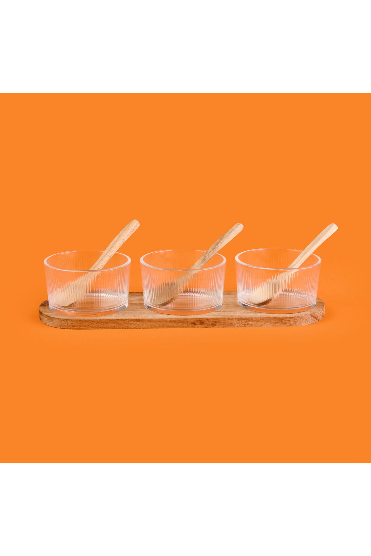 Alpina 7 Parça Cam Sosluk - Şeffaf / Açık Kahverengi