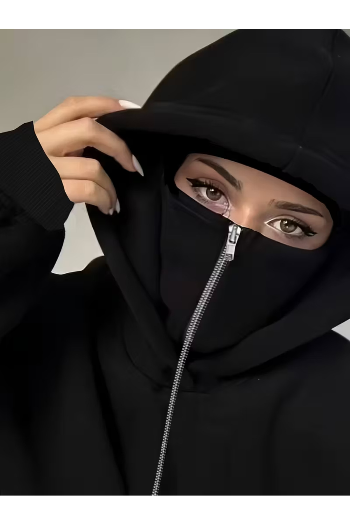 سویشرت هودی نینجا با ماسک یونیسکس دو لایه ضخیم پلی استر