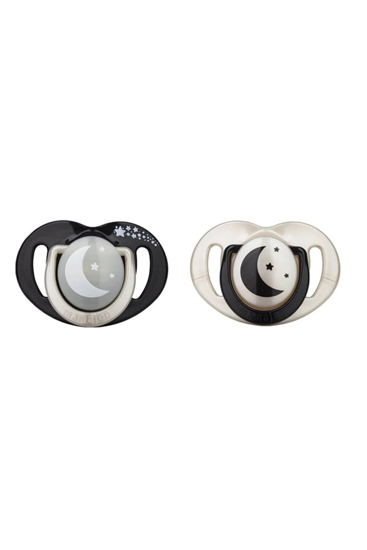 No8 Home Mamajoo Sterilizasyon & Saklama Kutulu Black & Pearl Desenli İkili Ortodontik Emzik Gece & Gündüz /