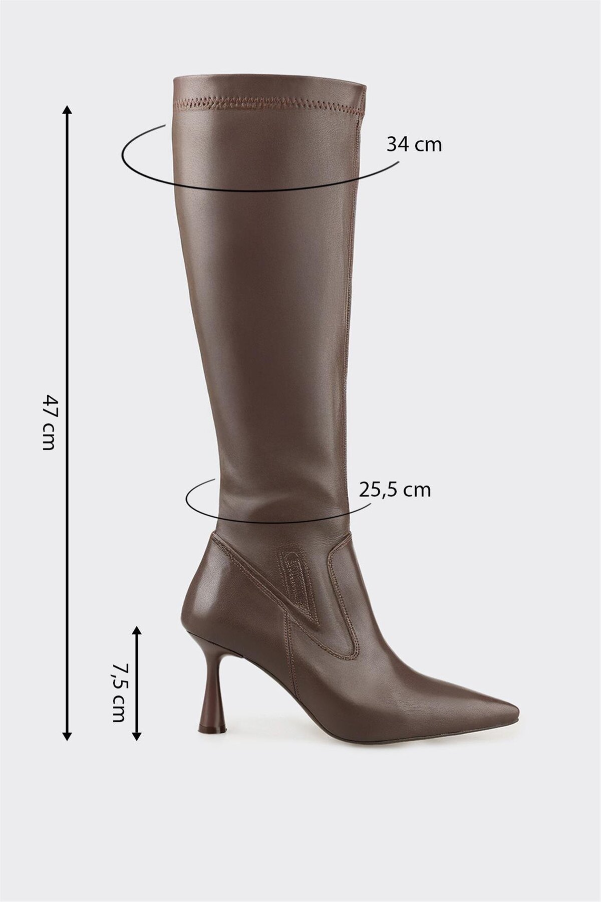 Elle Shoes Kahve Kadın Günlük Çizme görsel 5