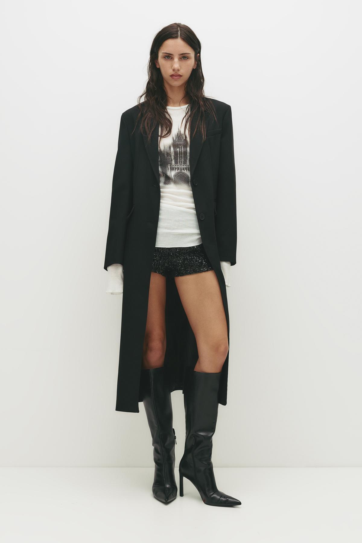 Pull & Bear Uzun tailored fit palto