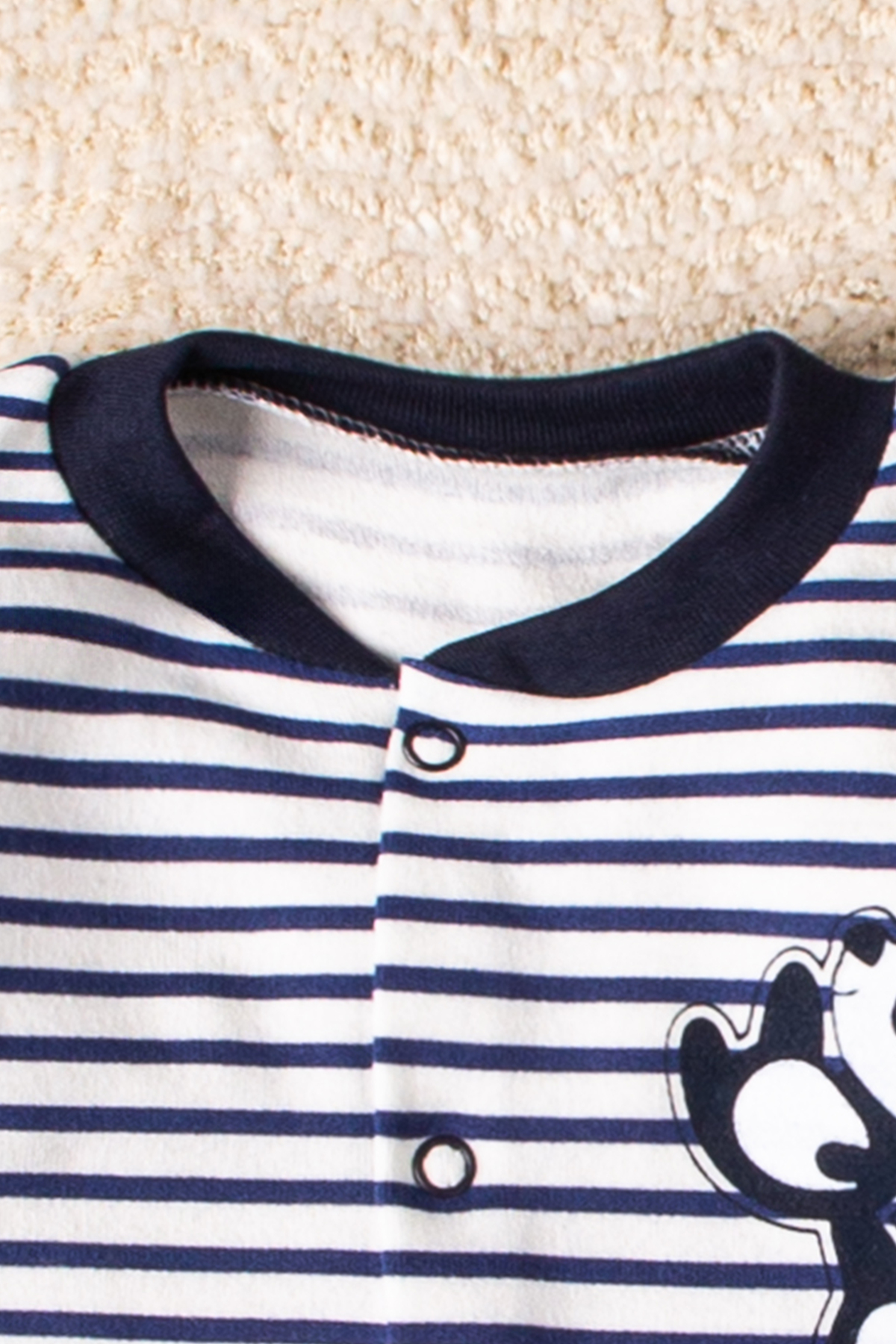 Mai Perla Unisex 3'lü Pamuklu Panda Desenli Çıtçıtlı Patikli Yenidoğan Tulum Seti fotoğrafı 7 (önizleme)