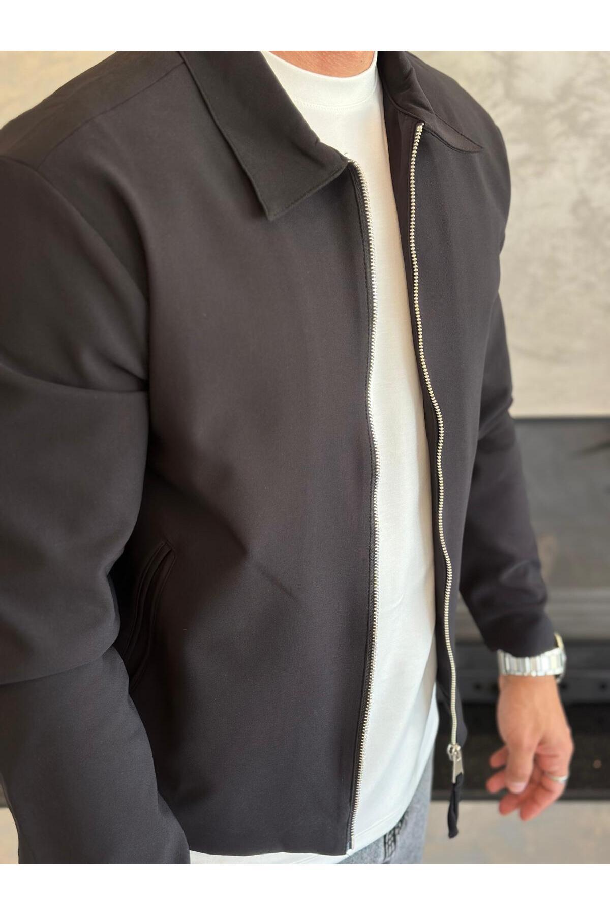 ECARTS  Erkek Regular Fit İnce Ceket Siyah Eca029 - Görsel 4