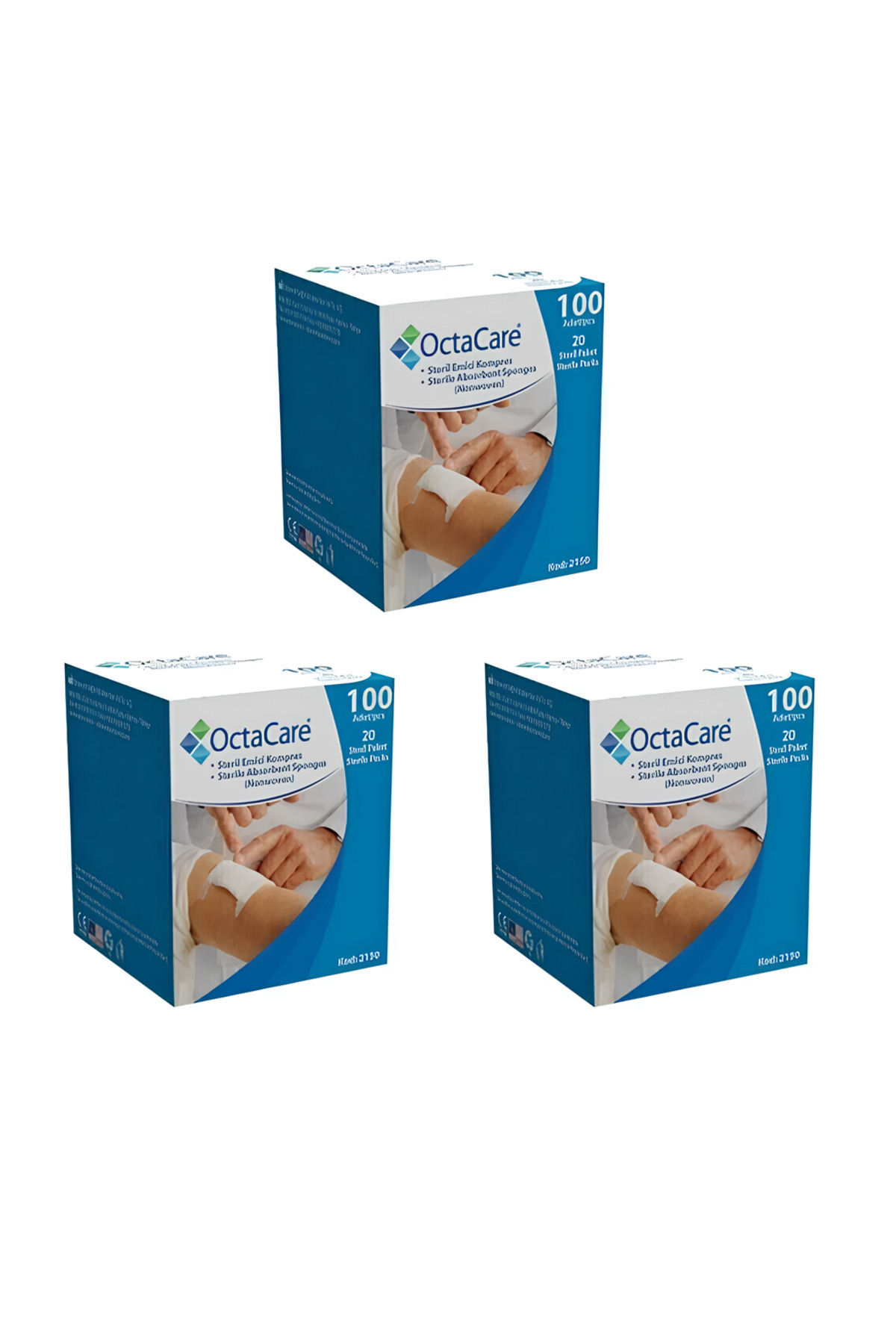 Octacare Steril Gaz Kompres Spanç 7,5cm x 7,5cm - 3 Kutu - 300 Adet