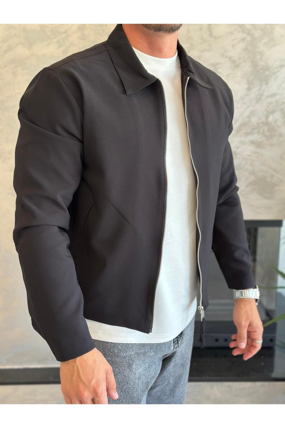 ECARTS  Erkek Regular Fit İnce Ceket Siyah Eca029 - Görsel 3