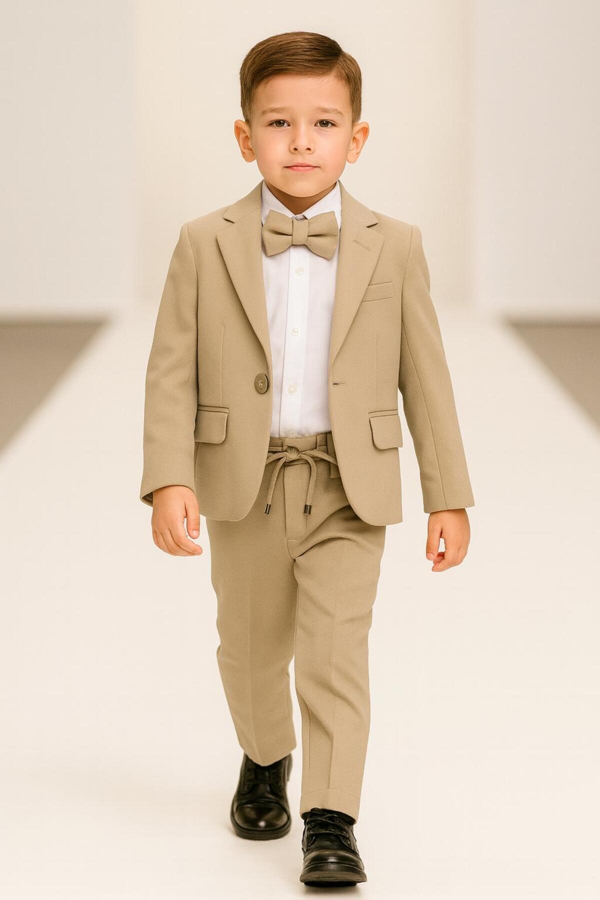 Esterella Boy's Zr Suit with Jacket / Jacket, Pants, Shirt, and Bow Tie Is Slim Fit