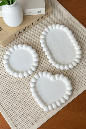 CYMZ HOME Where Heart Meets Handmade 3'lü Yuvarlak Ve Kalp Bubble Set,Kalpli ...