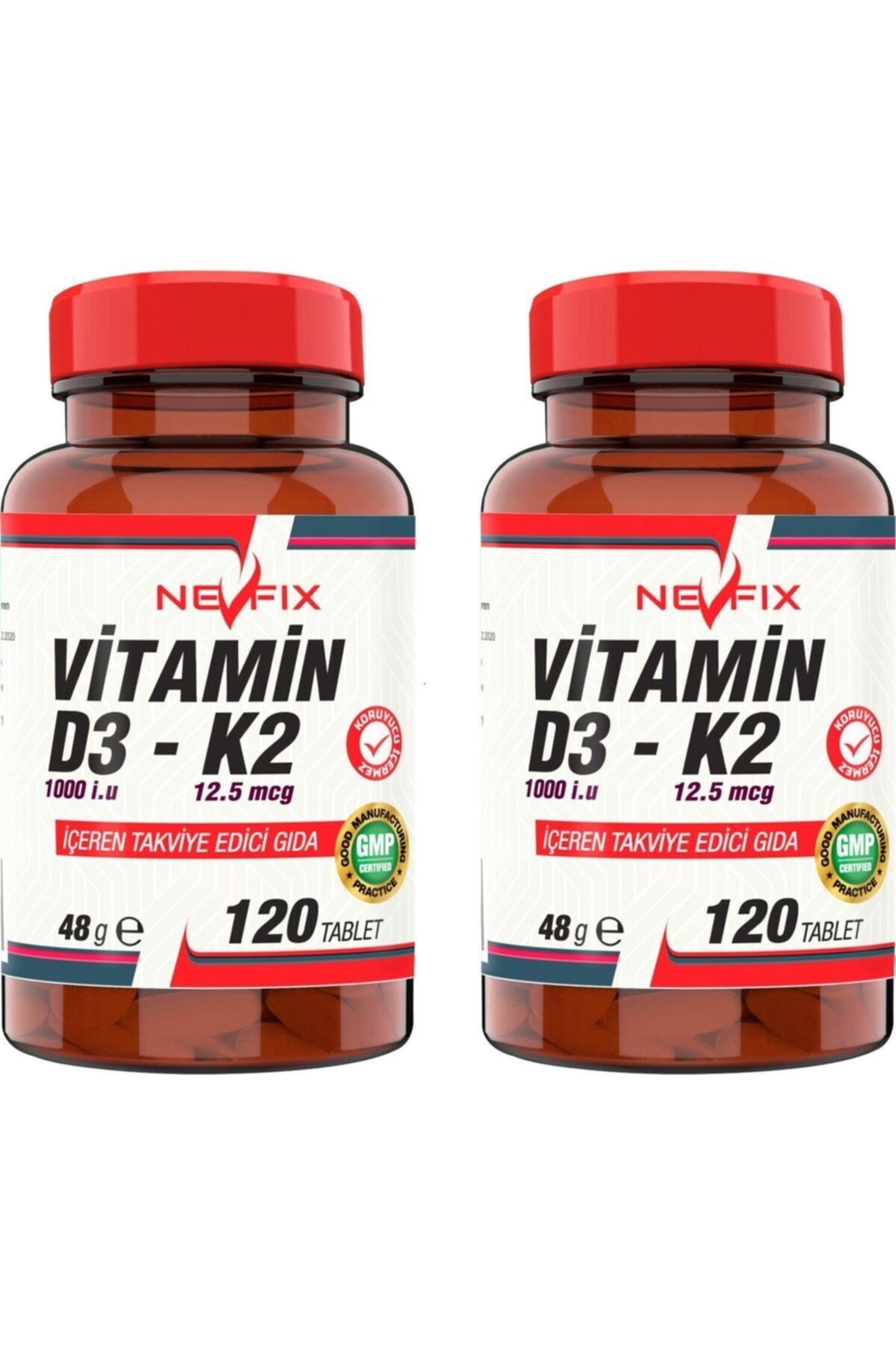 Nevfix Vitamin D3-k2 120 Tablet 2 Kutu