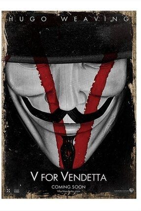 V For Vendetta Film Afiş Desenli Mdf Tablo TBLMGDK30514