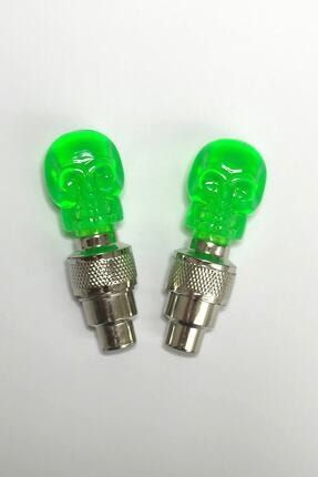 Kurukafa Hareket Sensörlü Işıklı Led Sibop Lambası Jant Işığı Yeşil 2 Adet HPBSKLT04