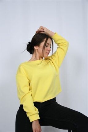 Kadın Limon Sarı Sweatshirt TYC00224845310