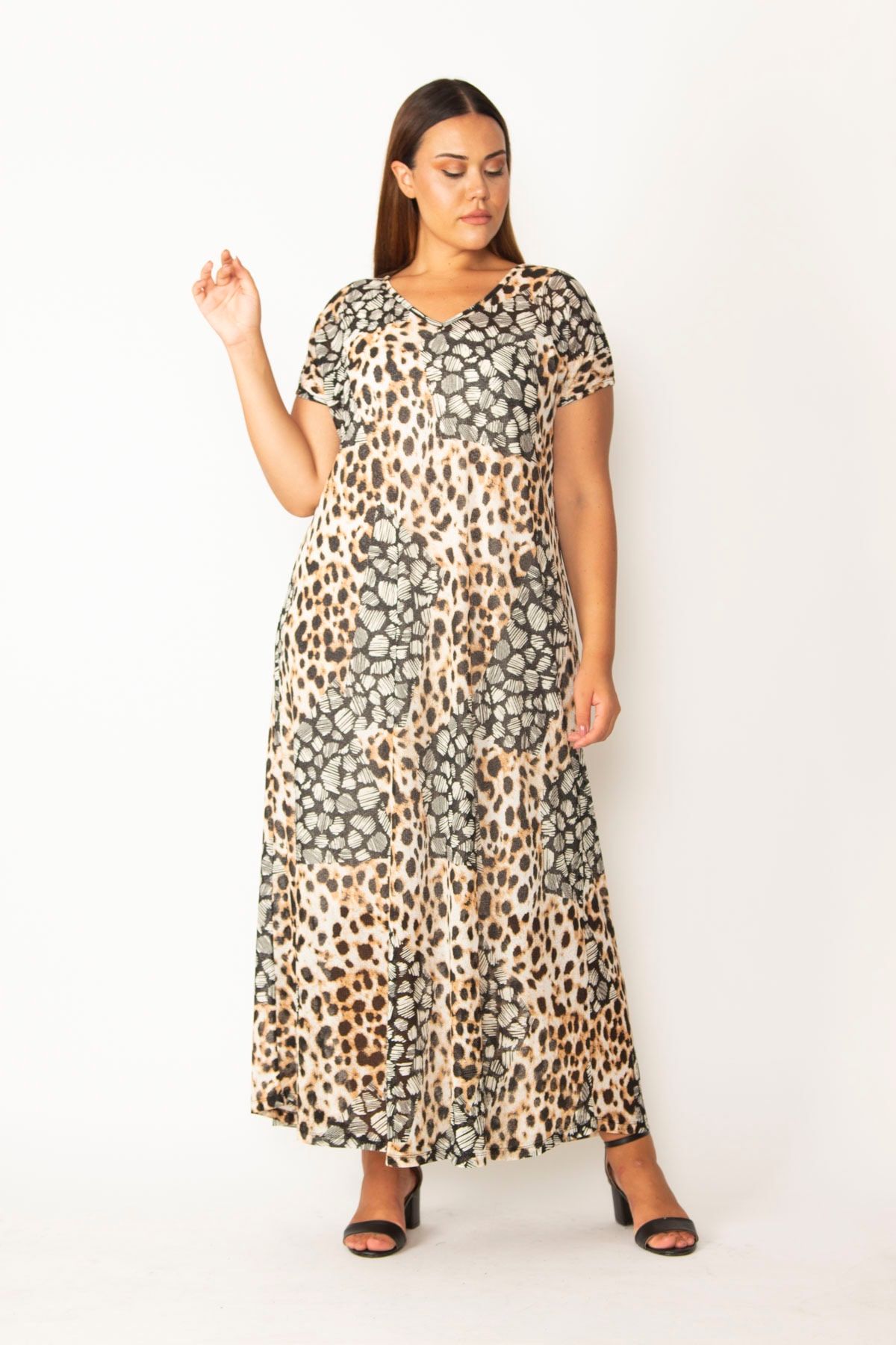 Polyester-Chiffon mit Leopardenmuster