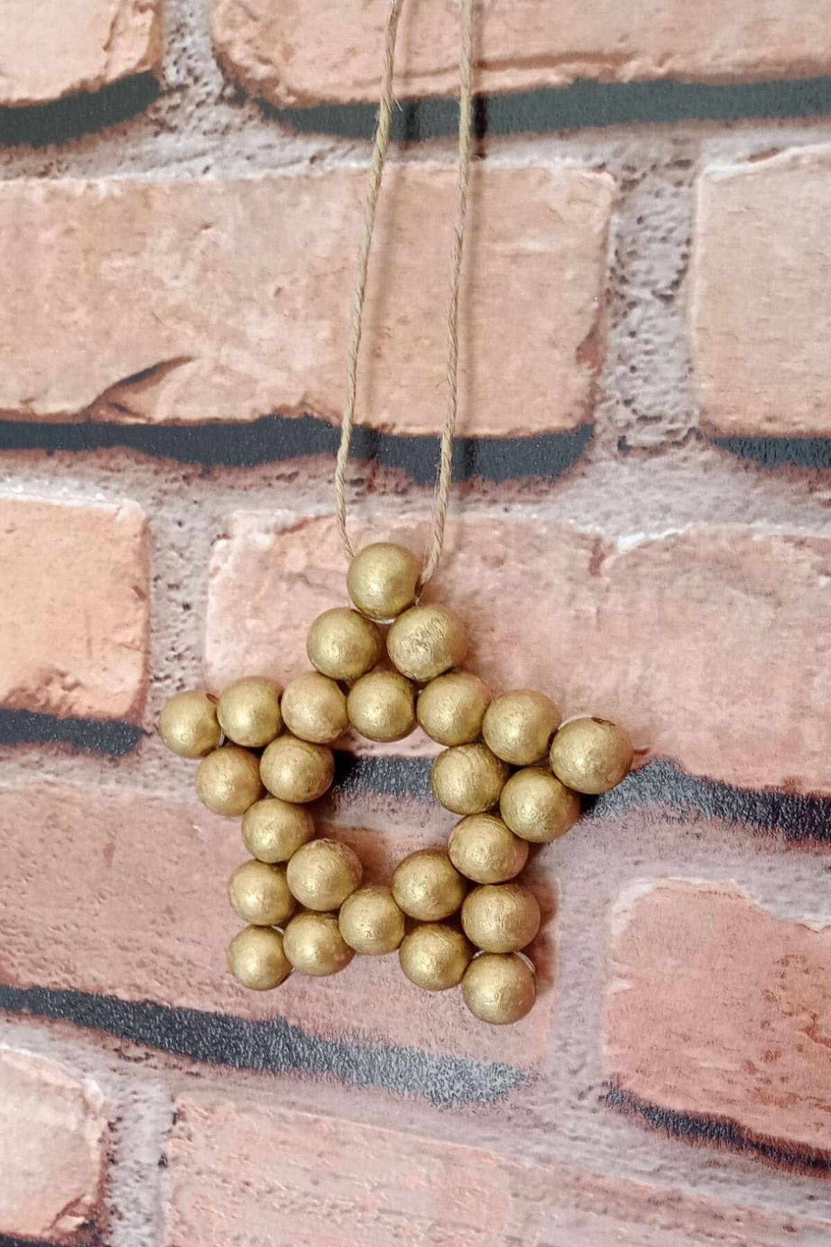 Gold Decorative Handmade Wooden Star
