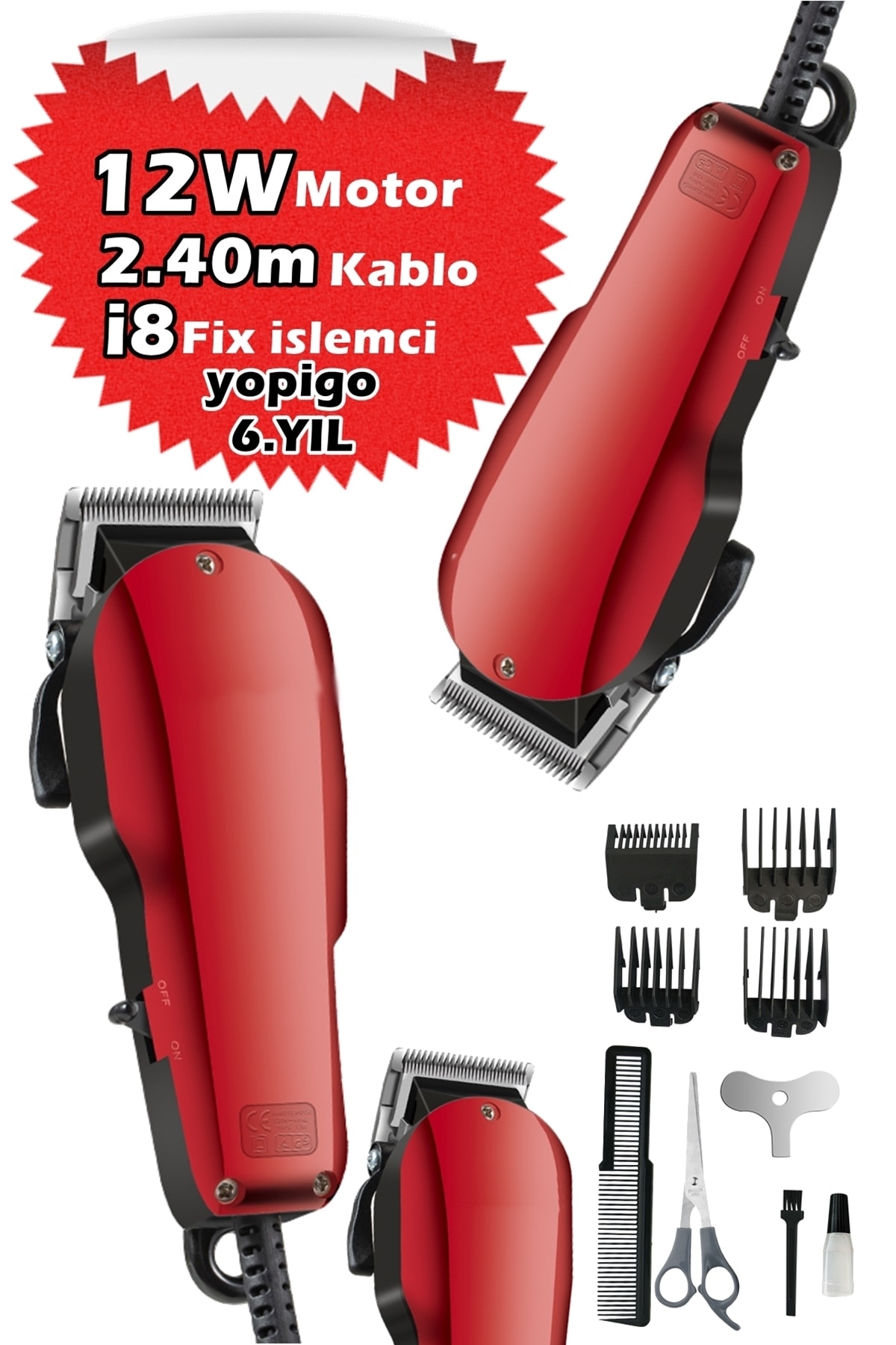 yopigo Gm-1005 Pro Kablolu Saç & Sakal Kesme Makinesi Tıraş Makinesi Go-max Serisi