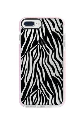 Iphone 7 Plus Pembe Impact Siyah Zebra Desenleri Premium Telefon Kılıfı Ptr051-iPhone-7-Plus