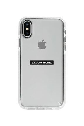 Iphone X Beyaz Impact Laugh More Premium Telefon Kılıfı 16934