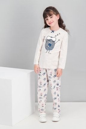 Little Monster Kremmelanj Kız Çocuk Pijama Takımı RP1554-C-V2