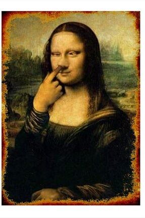 Burnunu Karıştıran Mona Lisa Hediyelik Mdf Tablo TBLMGDK9642