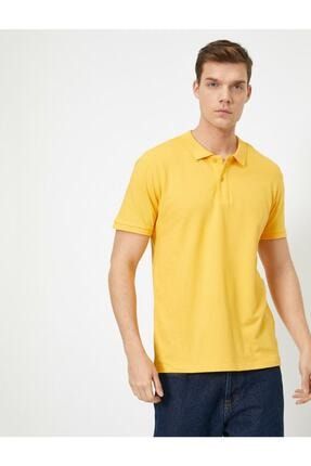 Erkek Sari Polo Yaka T-Shirt 0YAM12133LK