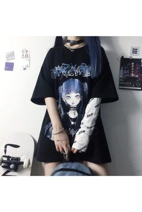 Ars Harajuku Crazy Girl Siyah Unisex T-shirt arstshirtscrazygirl