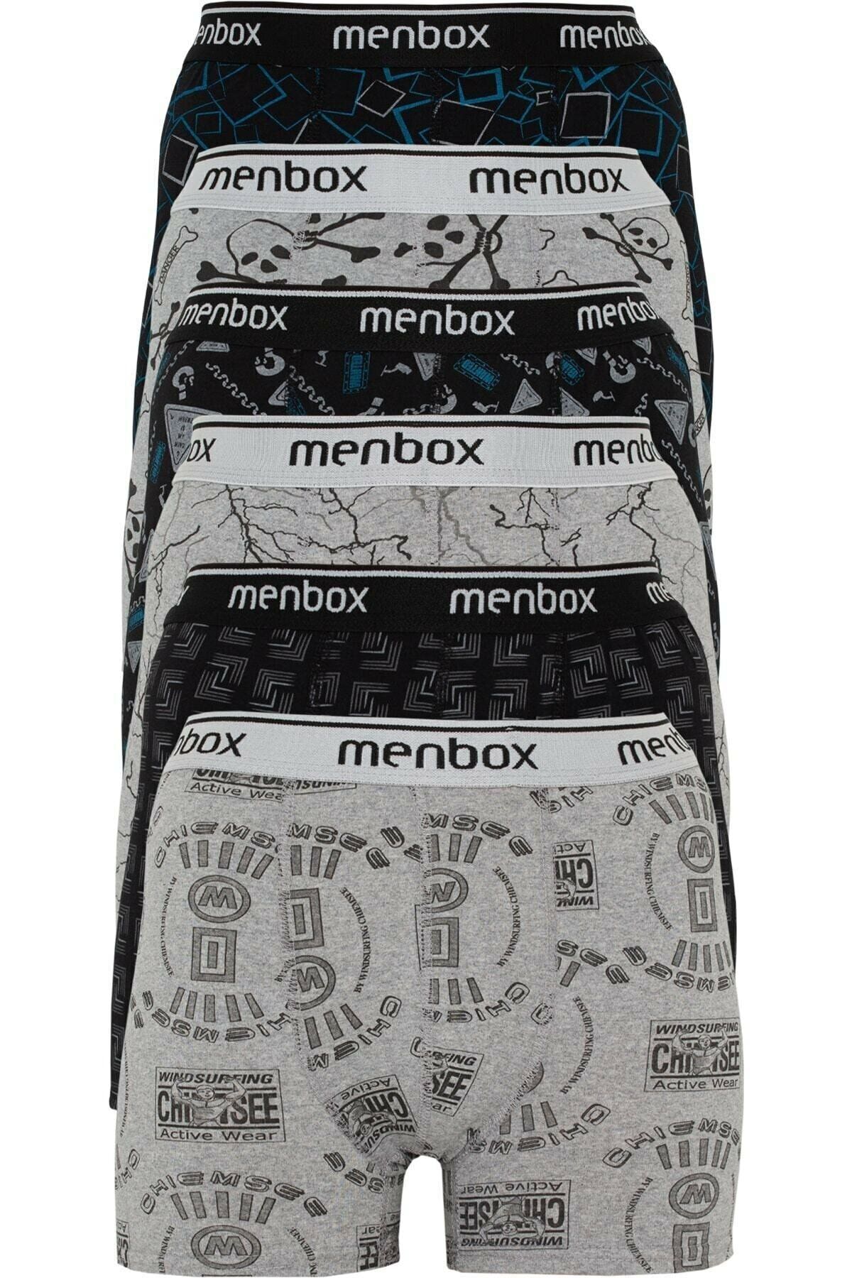 MENBOX-Multicolored Mixed Pattern Men's Boxers 4