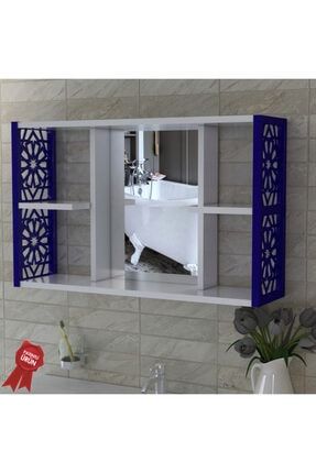 Terek Birnurpazar Aynalı Banyo Dolabı Mavi BNTY0000139