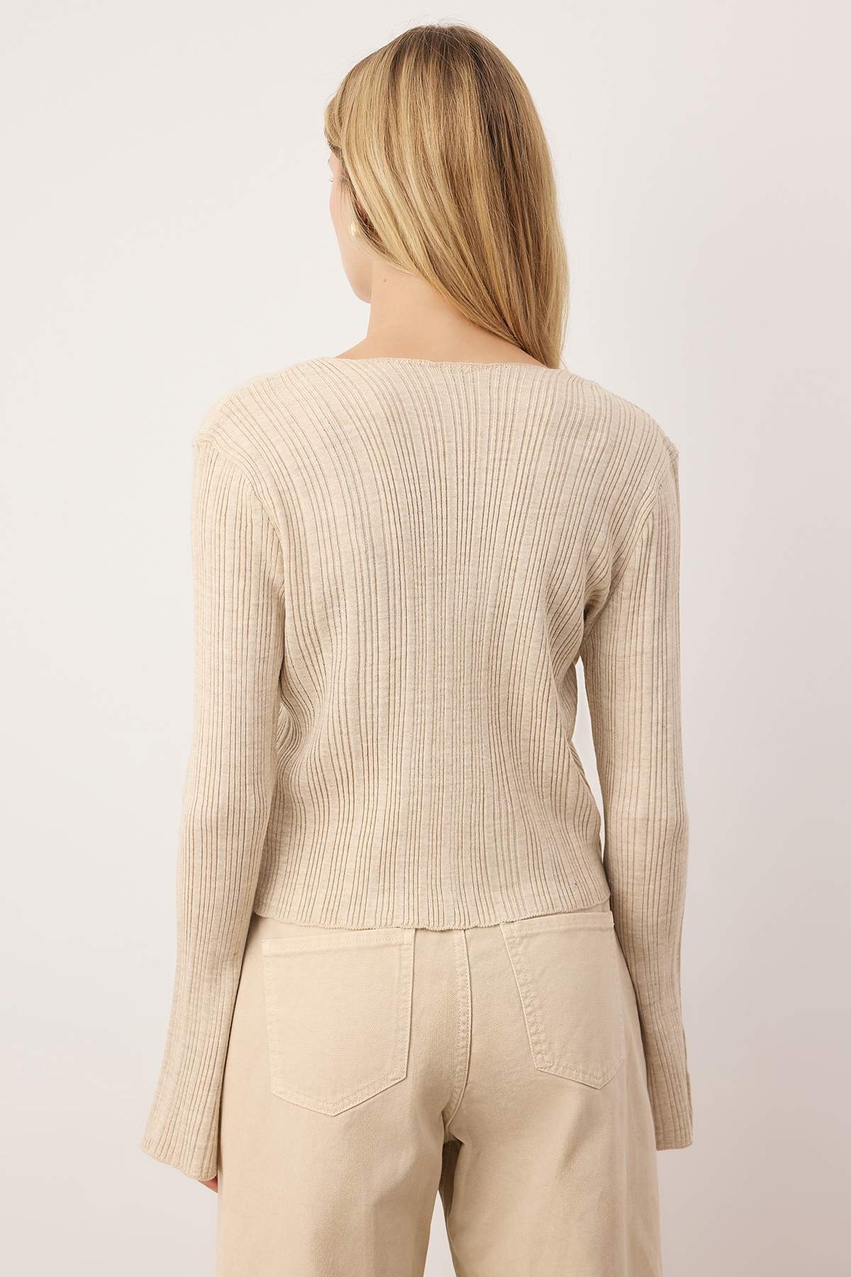 Trendyolmilla  Taş İspanyol Kol Triko Hırka TWOAW26HI00268 - Görsel 4