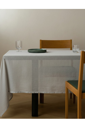 PİKKO HOME Gri Ince Polyester Tül Masa Örtüsü(LM)