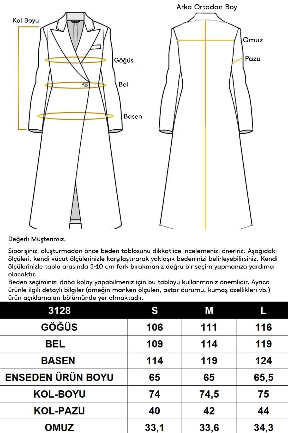 Olcay  Çıkabilir Kapüşonlu Fermuar Detaylı Oversize Kaban SAKS 3128 - Görsel 8