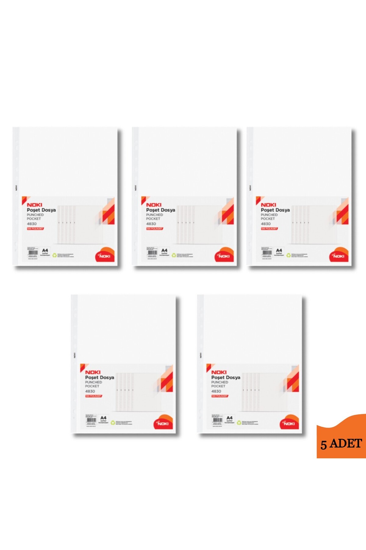Noki Eco A4 Poşet Dosya 500 Adet ( 100 Lü 5 Paket)