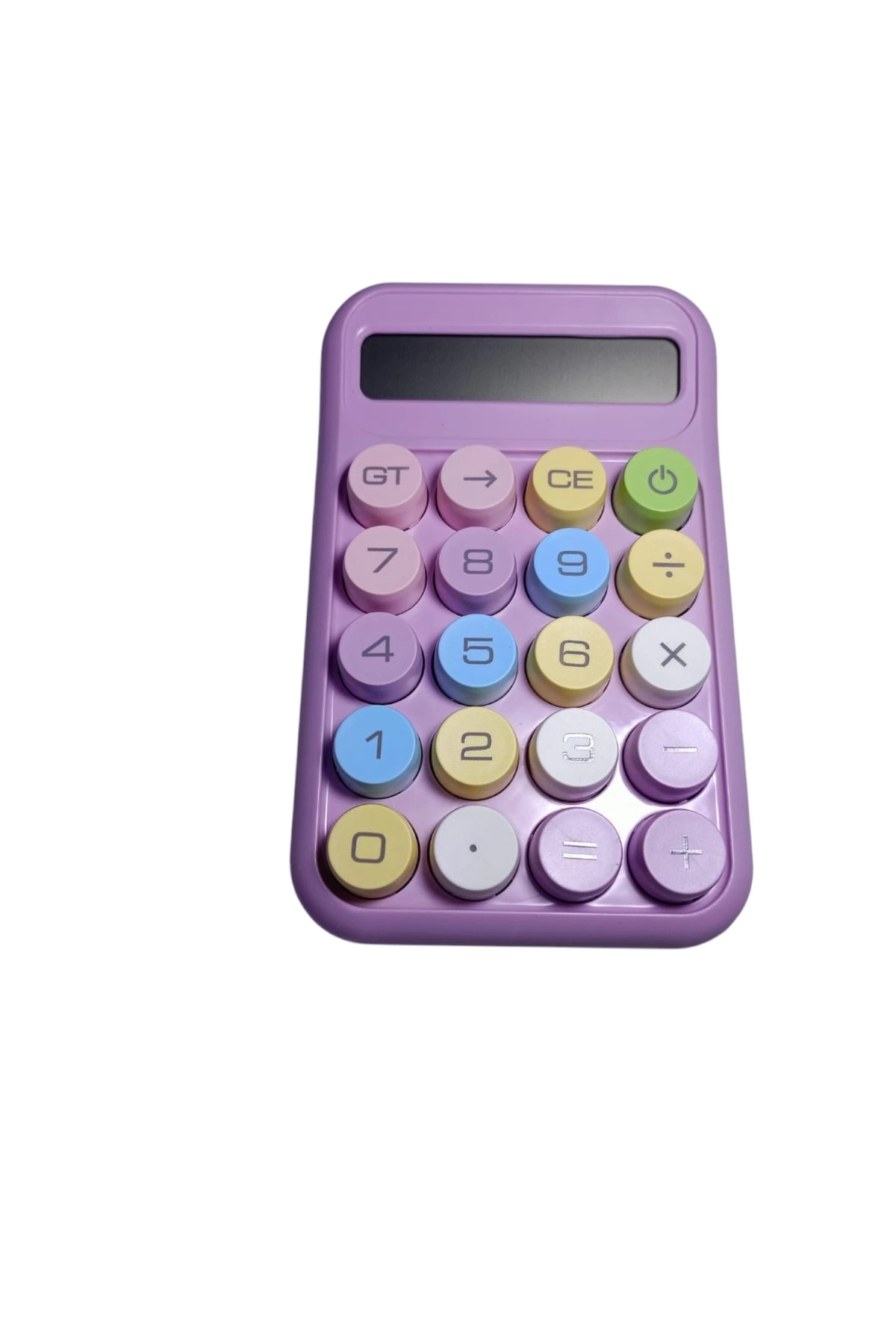 runzon PEMBE 10 HANE RENKLİ YUVARLAK TUŞ TAKIMI HESAP MAKİNESİ