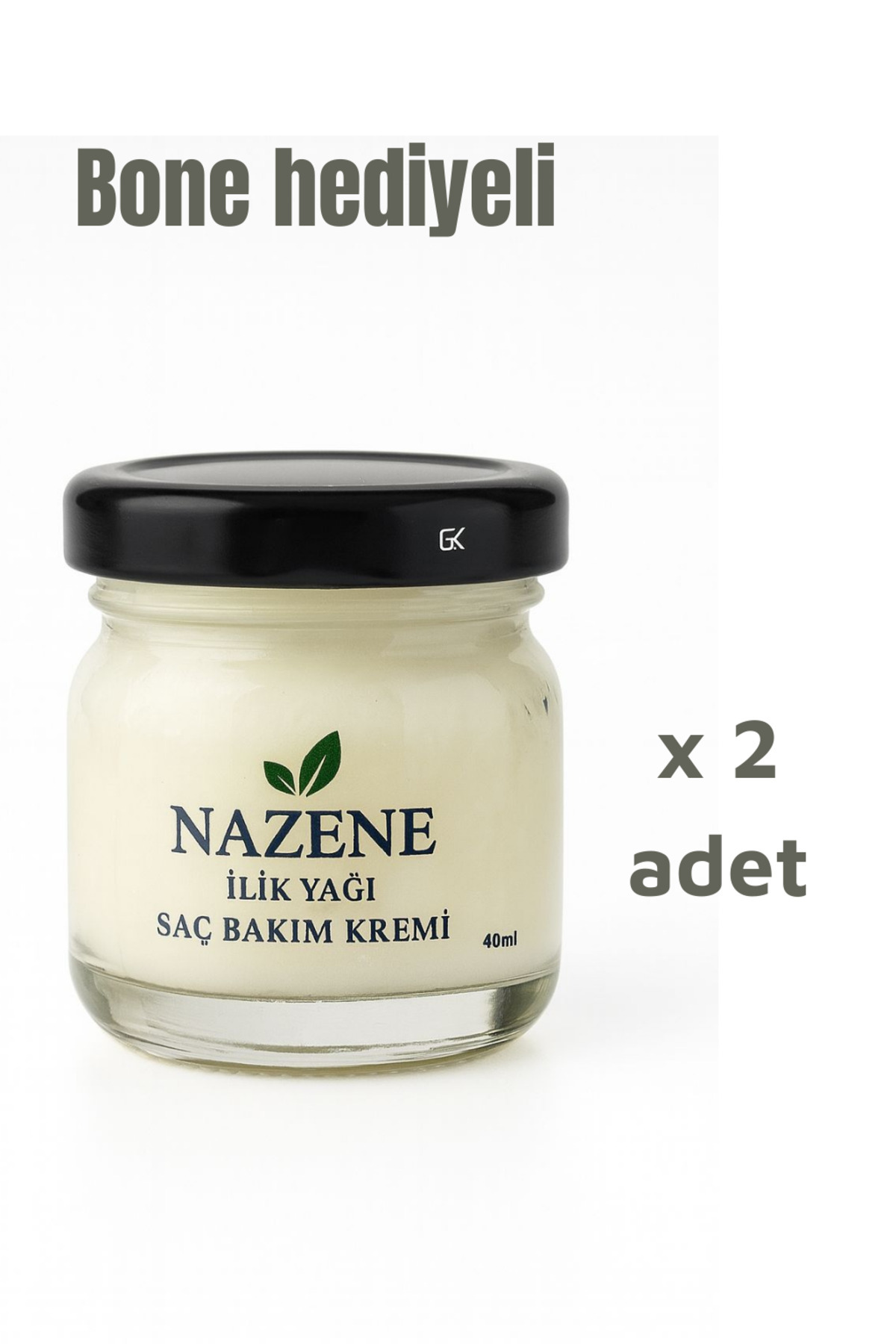 Nazene Market İlik Yağı (2 x 40 ml) Doğal Kolajen, Saf İlik Yağı, Saç Bakım Maskesi,