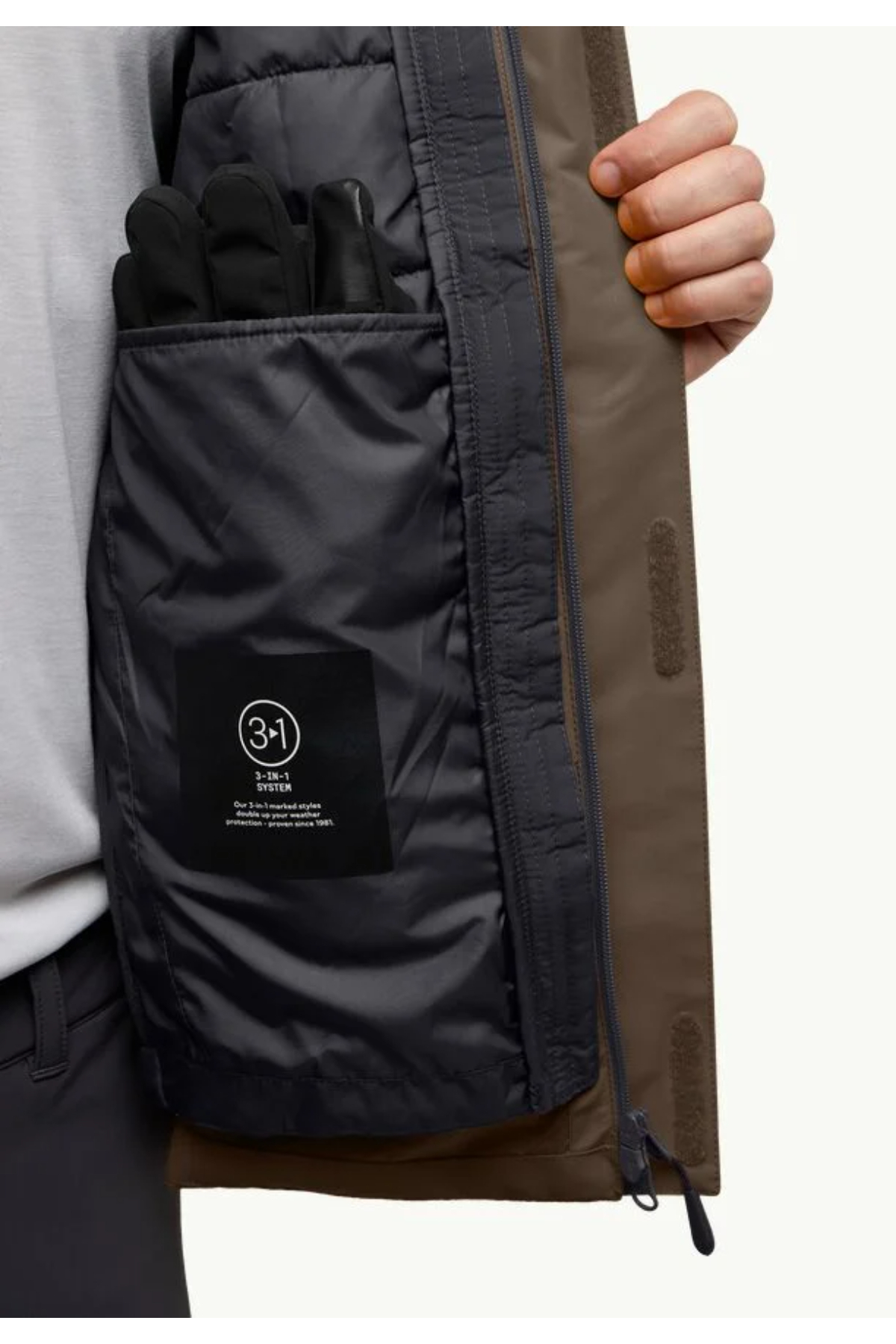 کاپشن مردانه راسته آستین استاندارد | جک ولف اسکین Jack Wolfskin A61872-5719 - تصویر 4
