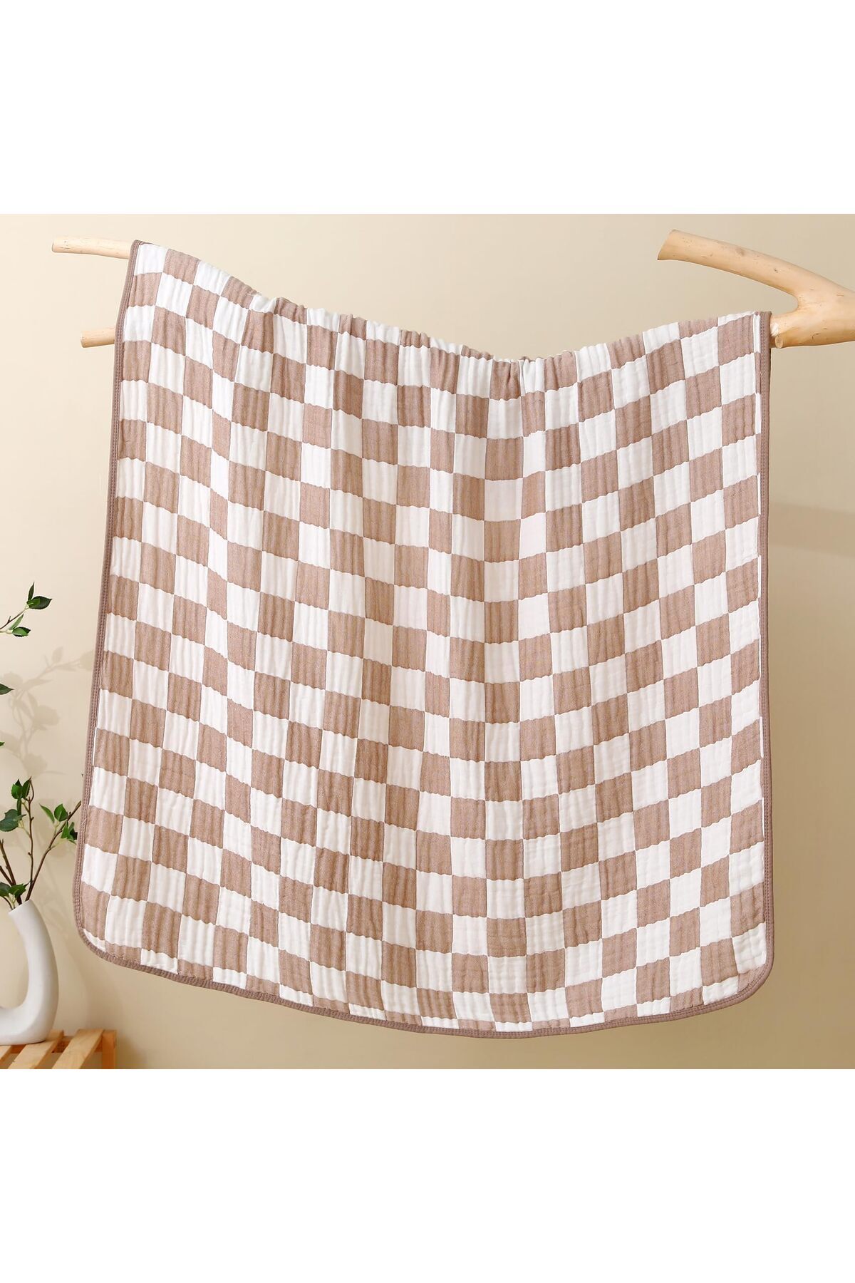 MUSSHE Çok Amaçlı Müslin Örtü & Battaniye 3'lü Set %100 Organik Pamuk Emzirme Kundak Puset Örtüsü 90x80 Cm fotoğrafı 4 (önizleme)