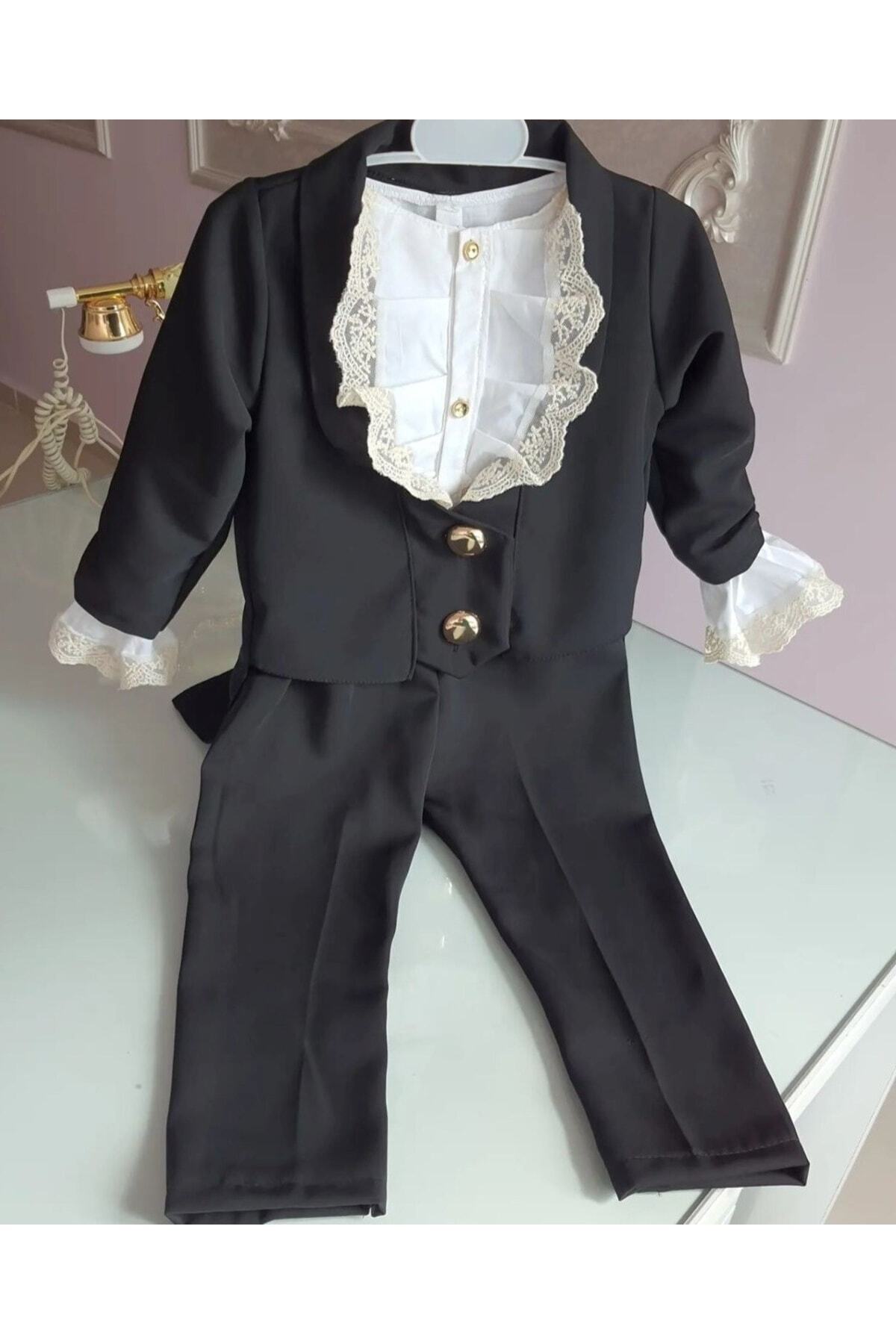 Tozpembebaby Siyah Frak Takimi- Dogumgunu Kostumu- Prens Takimi- Mevlut Takimi fotoğrafı 5 (önizleme)