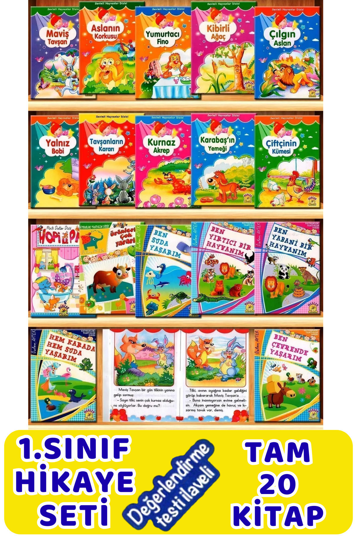KBY 1. Sınıf Tavsiyeli 20'li hikaye seti ve Soru kitapçığı