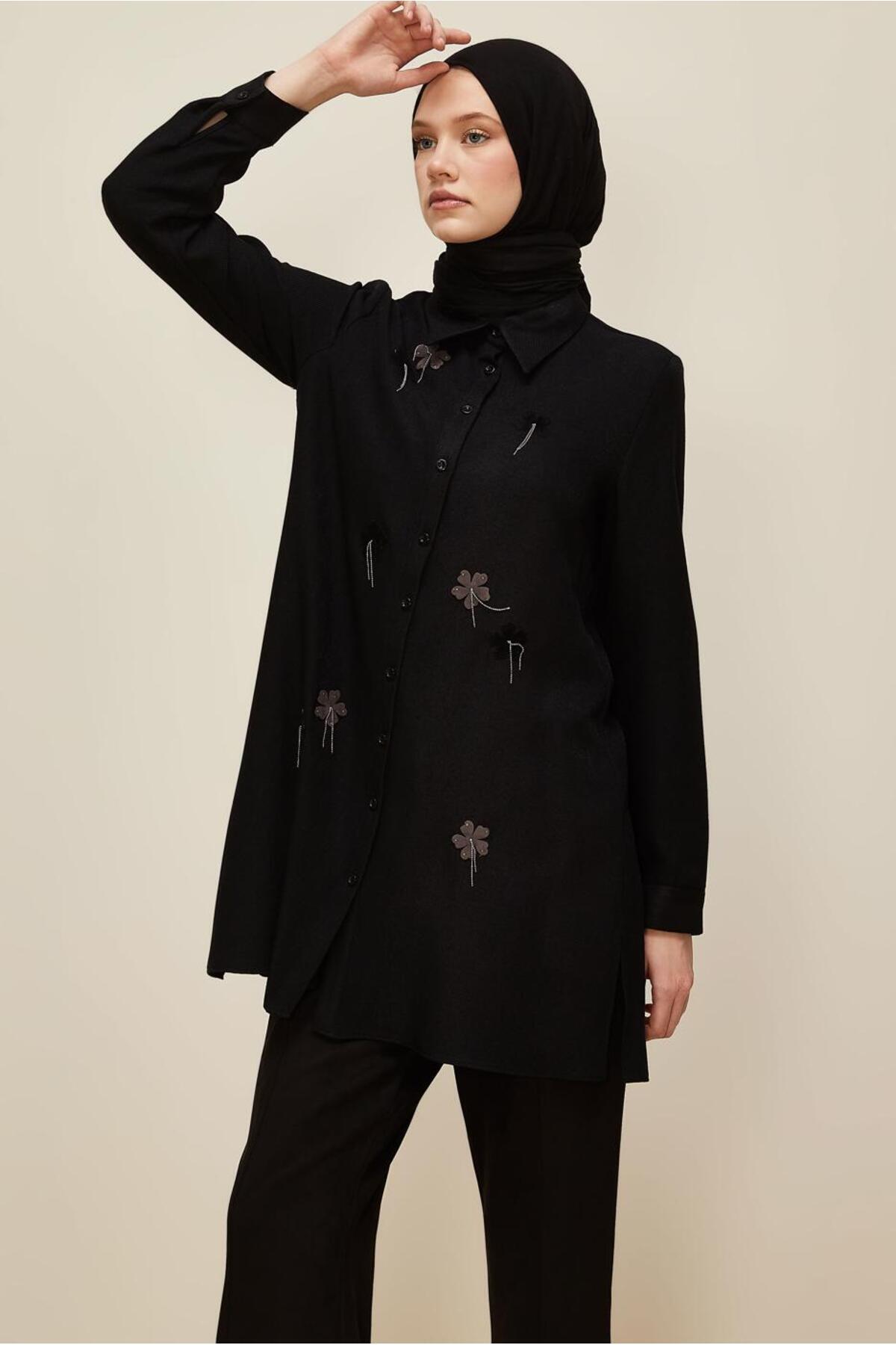 آلوینا تونیک گلدار طرح گل ۴۵۹۴۵