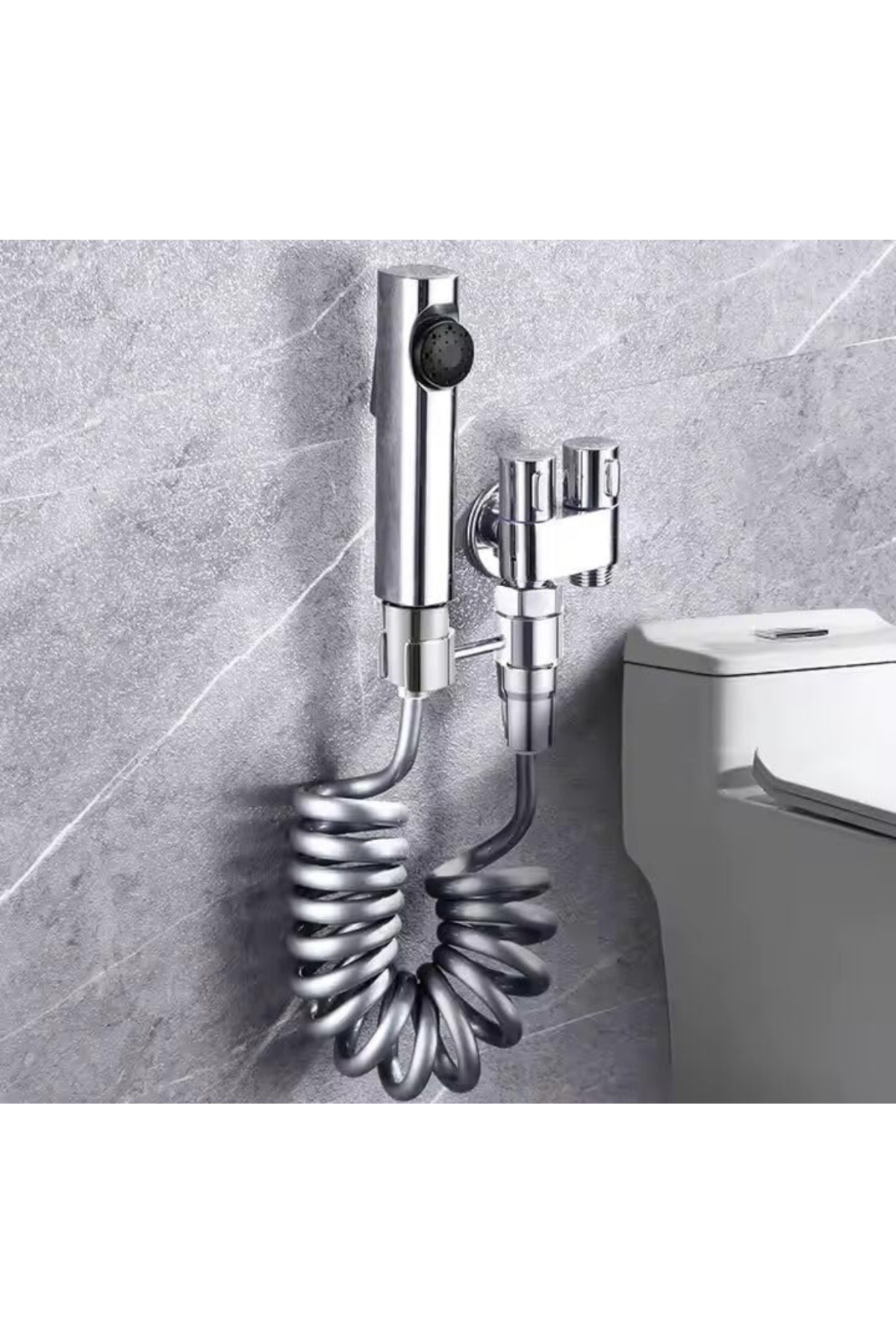 Kokutek Kolay Montajlı Klozet & Banyo Temizleme Seti - Kokutek (Açık Gri)