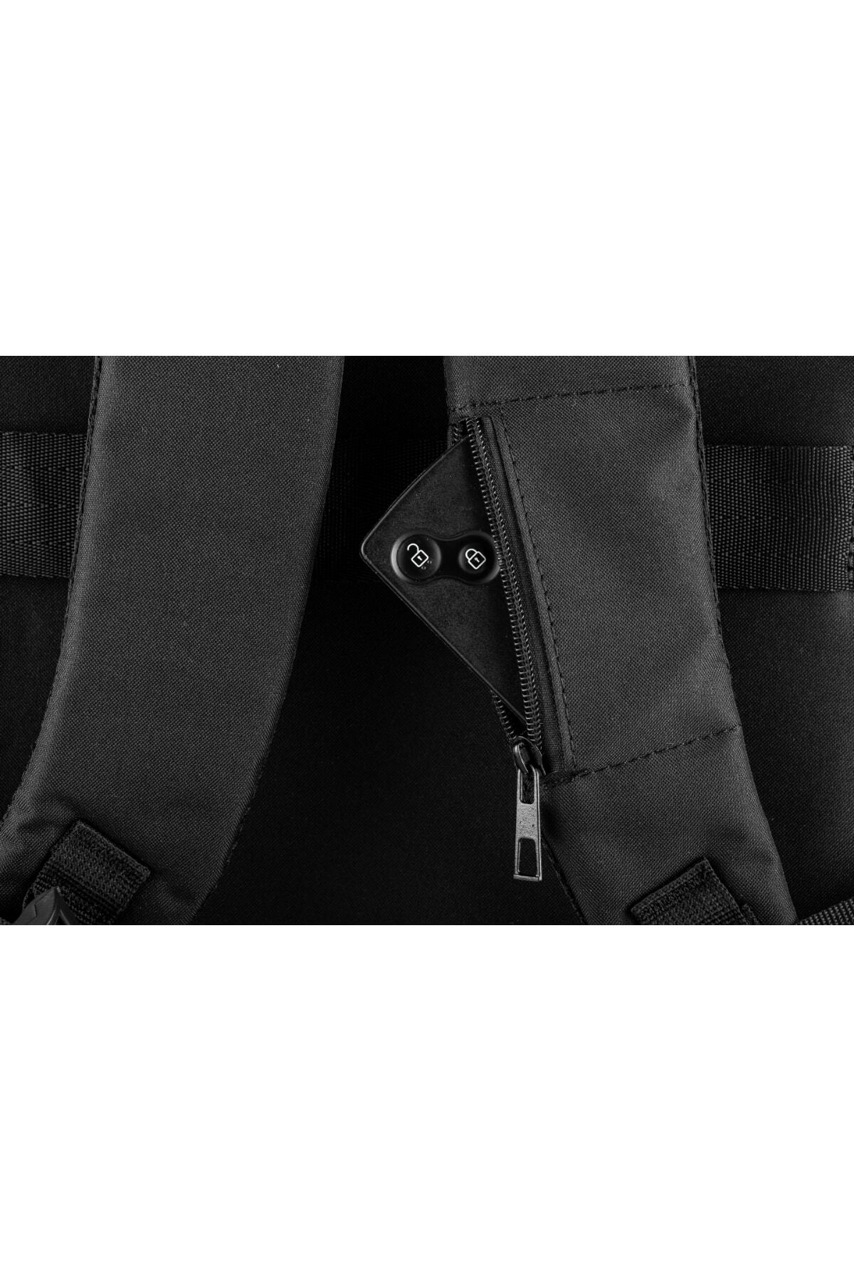 RELIANCE  15,6"-17,6" Siyah Notebook Laptop Bilgisayar Sırt Çantası-Su Geçirmez - Görsel 4