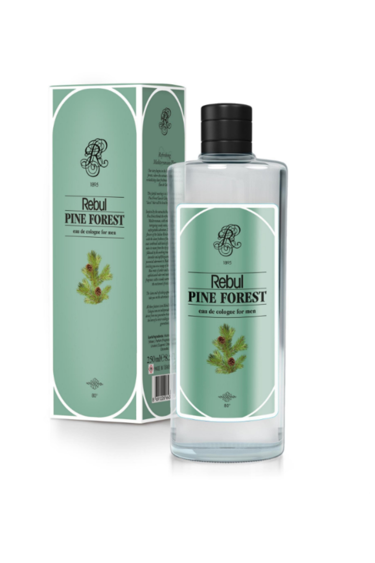 Rebul 250ml Pıne Forest Kolonya (Orman Çamı Kokusu) Cam Şişe