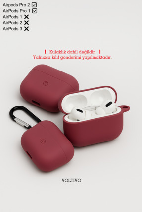 VOLTIVO Air Pods Pro 1. Nesil Ve Pro 2. Nesil Uyumlu Renkli Kir Tutmaz Siliko...