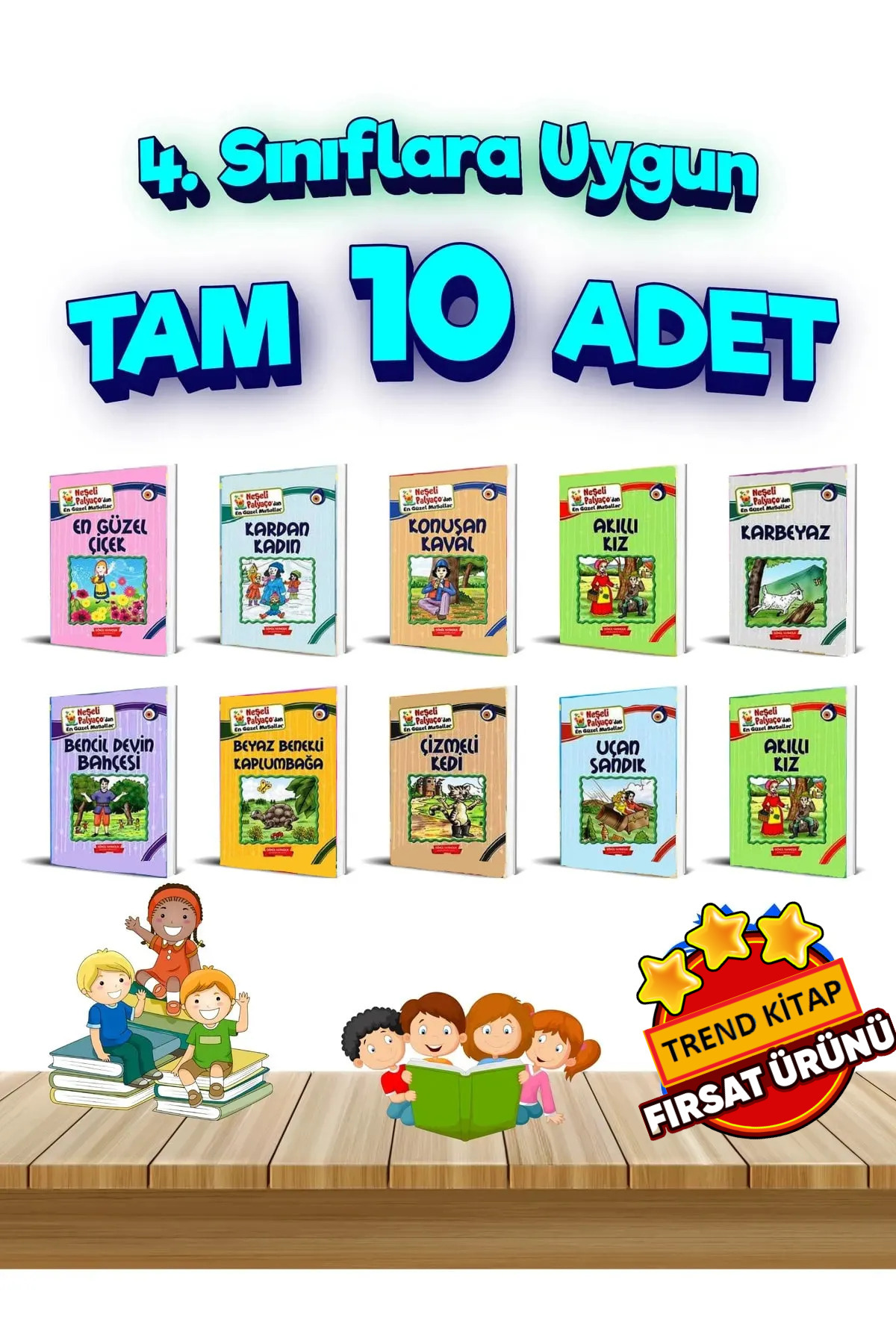 GÖNÜL YAYINCILIK Neşeli Dostlar Okumayı Sevdiren 3.sınıflara Uygun Okumayı Sevdiren 10'lu Hikaye Seti. fotoğrafı 2 (önizleme)